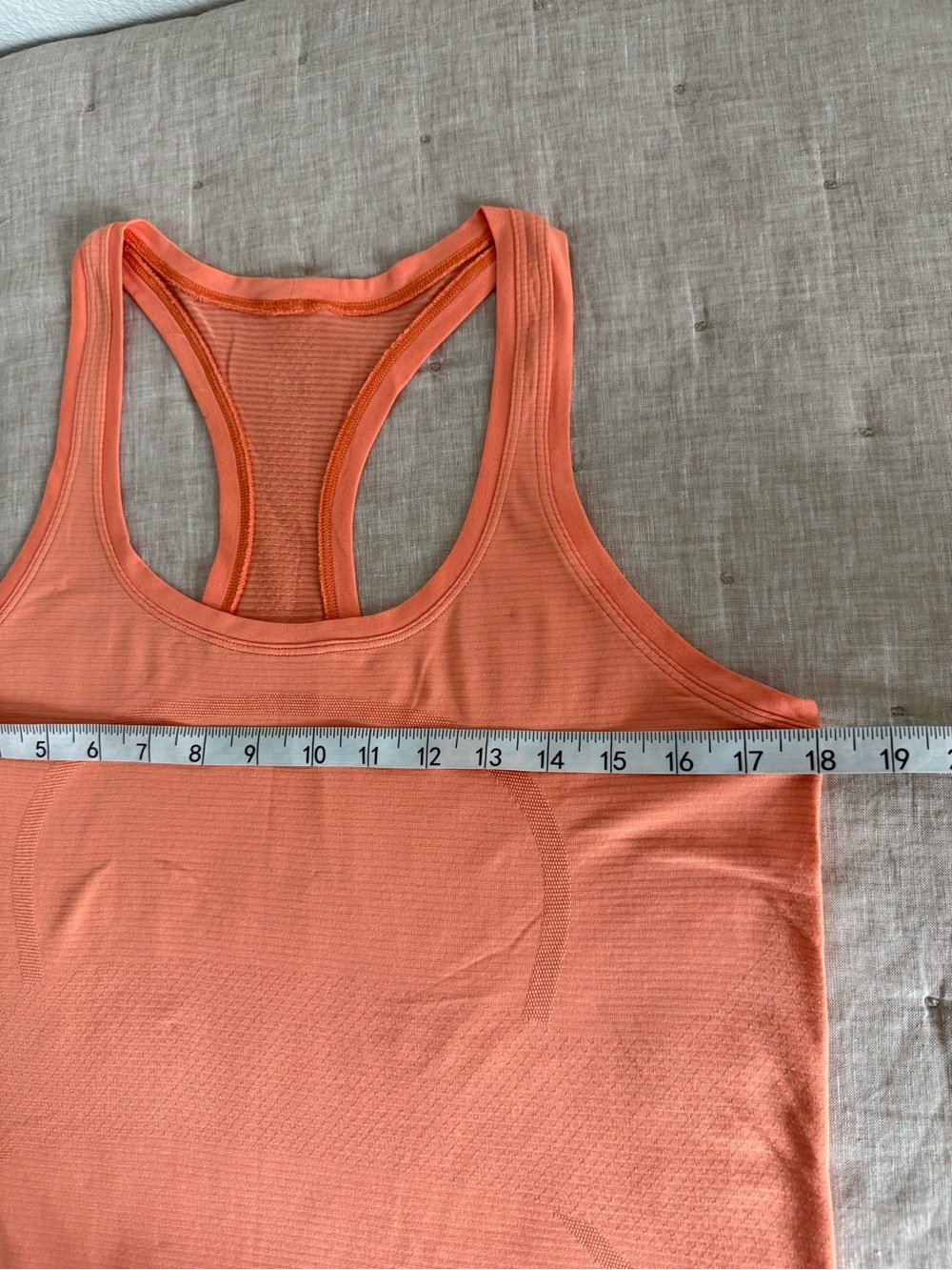 Lululemon Peach Racerback Tank Top Size 10 - Picture 5 of 7
